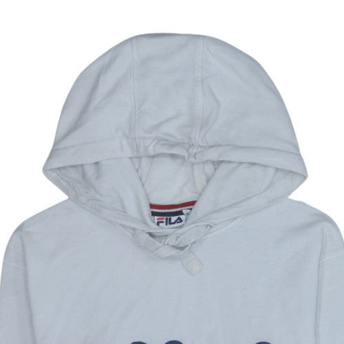 Mens UK Size XS FILA White Pullover Hoodie