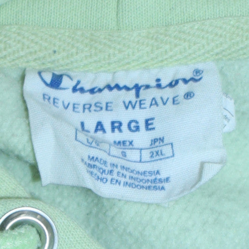 Mens UK Size L Champion Green Pullover Hoodie