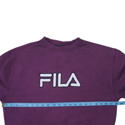 Mens UK Size M FILA Purple Pullover Sweatshirt