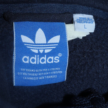 Mens UK Size L adidas Blue Pullover Hoodie