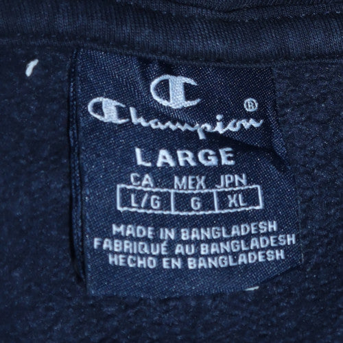 Mens UK Size L Champion Blue Pullover Hoodie