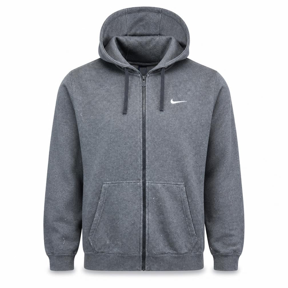 Mens UK Size L Nike Grey Full Zip Hoodie