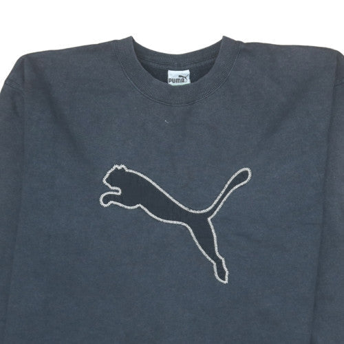 Mens UK Size M PUMA Black Pullover Sweatshirt