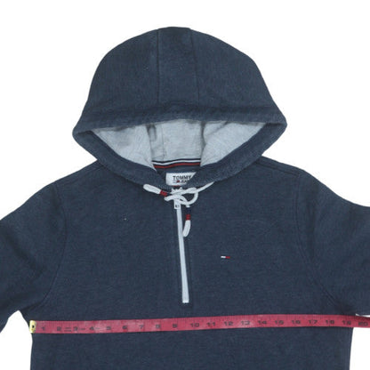 Mens UK Size S Tommy Jeans Blue Pullover Hoodie