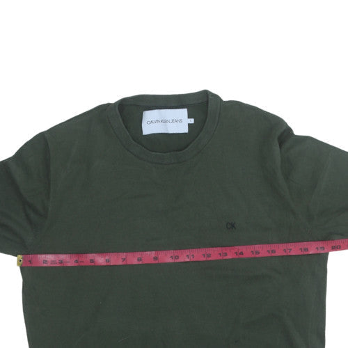 Mens UK Size S Calvin Klein Jeans Green Pullover Sweatshirt