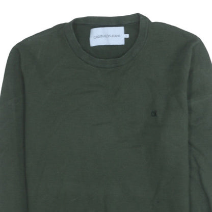 Mens UK Size S Calvin Klein Jeans Green Pullover Sweatshirt