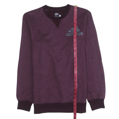 Mens UK Size M adidas Purple Pullover Sweatshirt