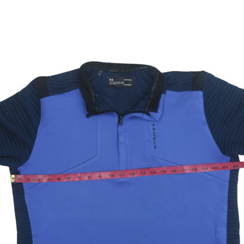 Mens UK Size L Under armour Blue Golf Polo
