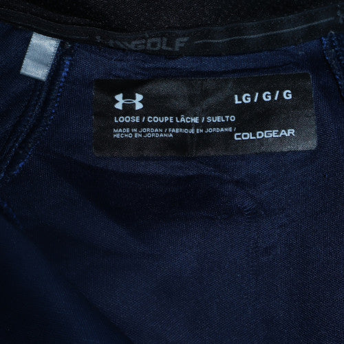 Mens UK Size L Under armour Blue Golf Polo