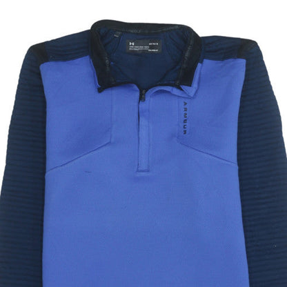 Mens UK Size L Under armour Blue Golf Polo