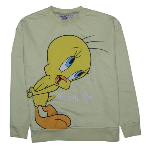 Womens UK Size M Looney Tunes Beige Pullover Sweatshirt