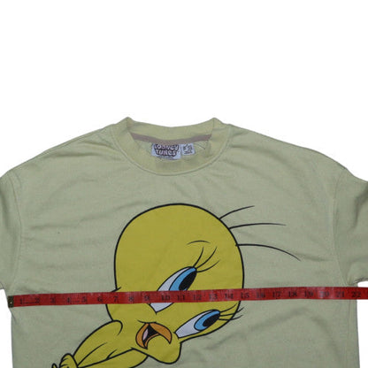 Womens UK Size M Looney Tunes Beige Pullover Sweatshirt