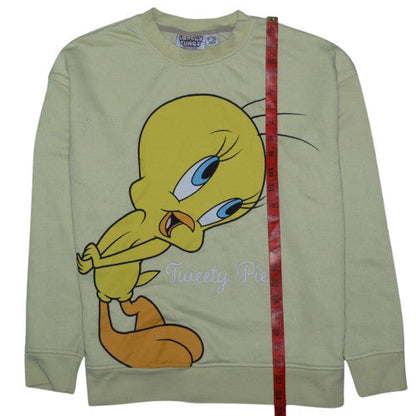 Womens UK Size M Looney Tunes Beige Pullover Sweatshirt