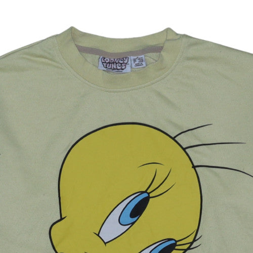Womens UK Size M Looney Tunes Beige Pullover Sweatshirt
