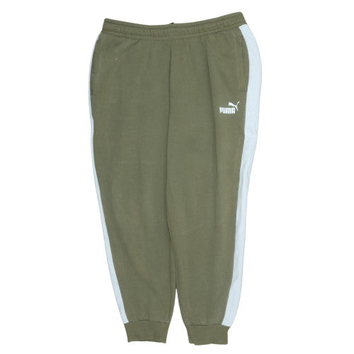 Mens UK Size XL PUMA Regular Fit Jogger Green Trousers