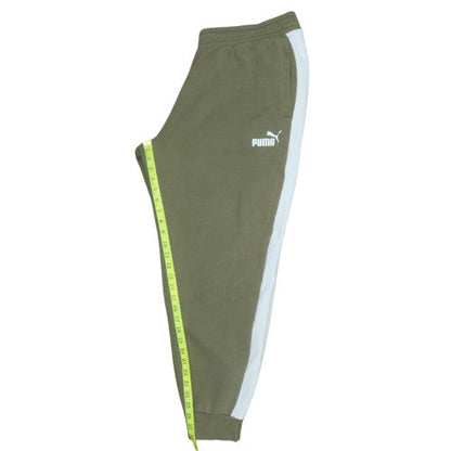Mens UK Size XL PUMA Regular Fit Jogger Green Trousers