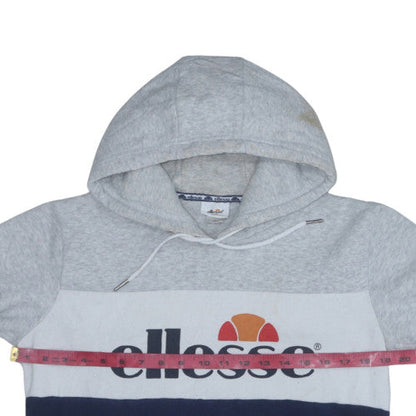 Mens UK Size S ellesse Grey Pullover Hoodie