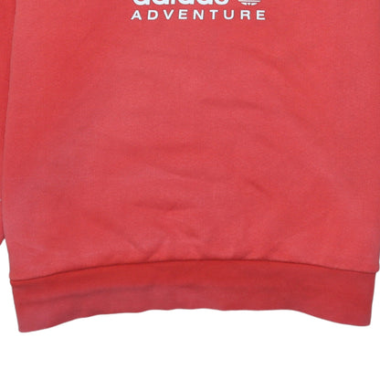 Mens UK Size M adidas Red Pullover Sweatshirt