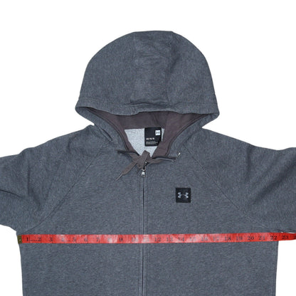 Mens UK Size L Under armour Grey Full Zip Hoodie