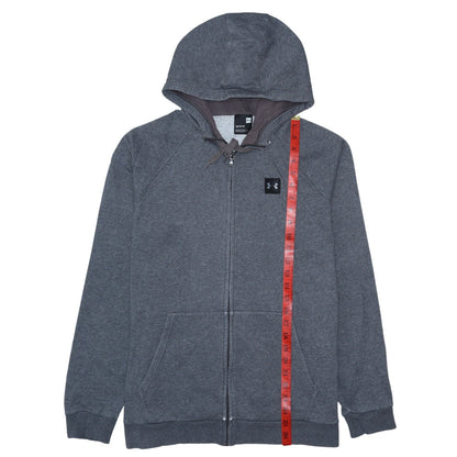 Mens UK Size L Under armour Grey Full Zip Hoodie