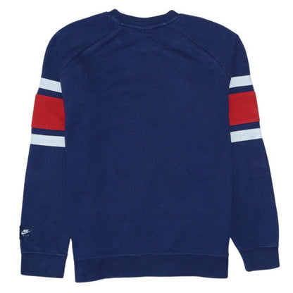 Nike Boys Blue XL Crew Neck Pullover Sweatshirt with Logo Detail