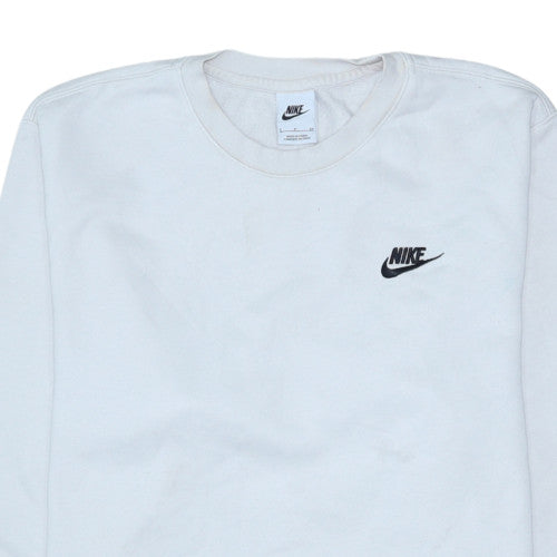 Womens UK Size S Nike White Pullover Sweatshirt