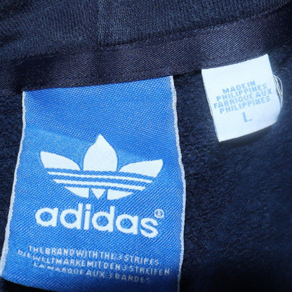 Mens UK Size L adidas Blue Pullover Hoodie