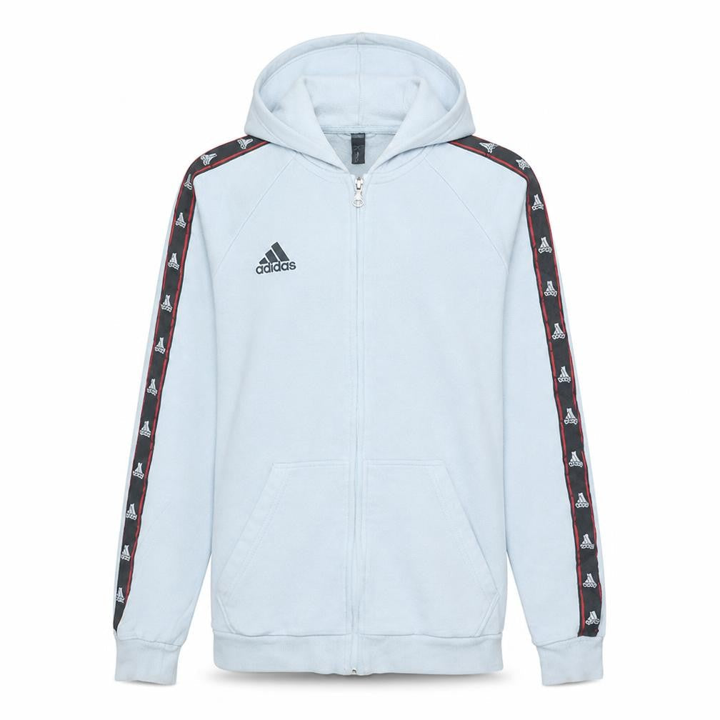 Mens UK Size M adidas White Full Zip Hoodie