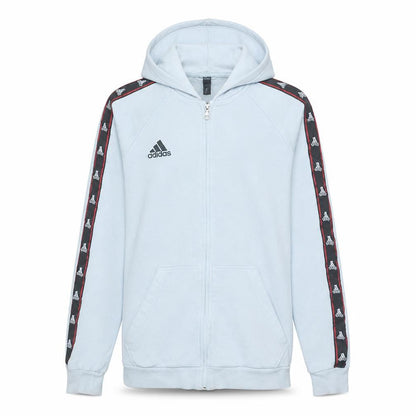 Mens UK Size M adidas White Full Zip Hoodie