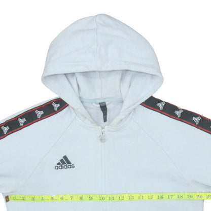 Mens UK Size M adidas White Full Zip Hoodie