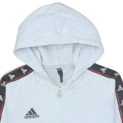 Mens UK Size M adidas White Full Zip Hoodie