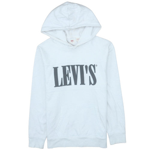 Mens UK Size M Levi's White Pullover Hoodie