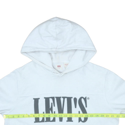 Mens UK Size M Levi's White Pullover Hoodie