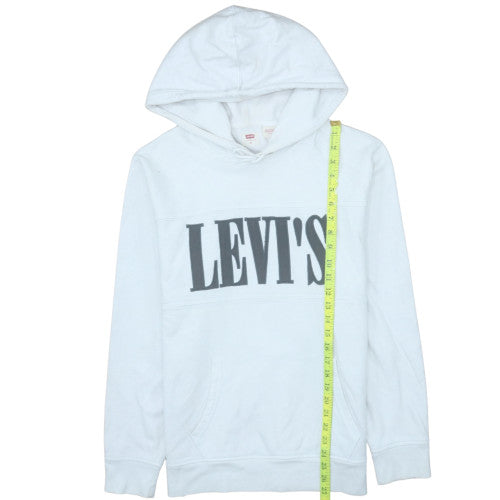 Mens UK Size M Levi's White Pullover Hoodie