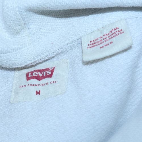 Mens UK Size M Levi's White Pullover Hoodie