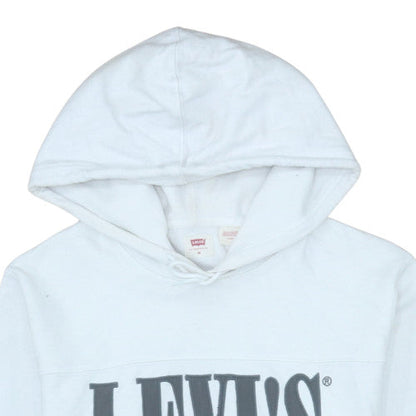 Mens UK Size M Levi's White Pullover Hoodie