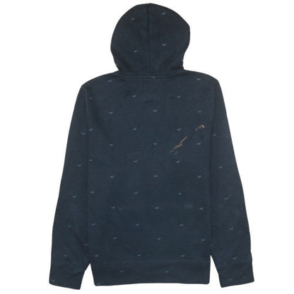 Mens UK Size L Hollister Blue Pullover Hoodie