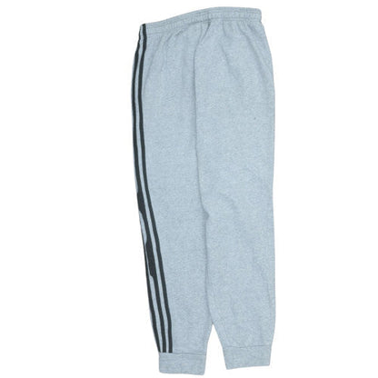 Adidas Boys Grey Jogger Sweatpants 13-14 Years Elastic Waist Fleece