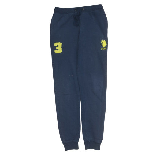 Girls UK Size 12-13 Years U.S. Polo Assn. Regular Fit Jogger Blue Trousers