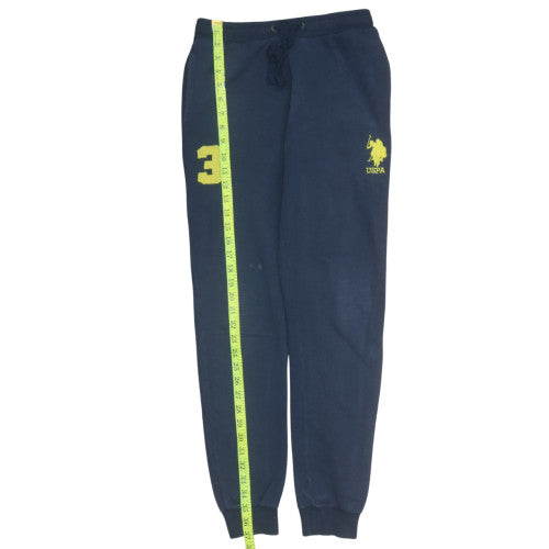 Girls UK Size 12-13 Years U.S. Polo Assn. Regular Fit Jogger Blue Trousers