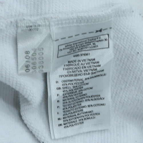 Mens UK Size M adidas White Pullover Sweatshirt