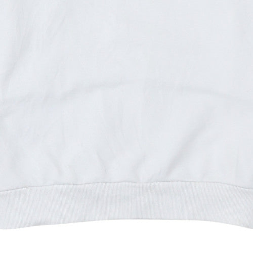 Mens UK Size M adidas White Pullover Sweatshirt