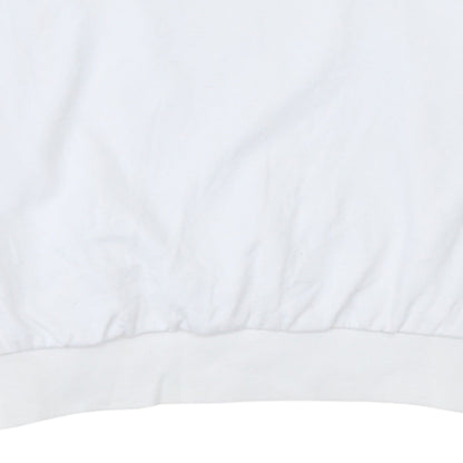 Fila Mens White Crew Neck Pullover Sweatshirt Size M