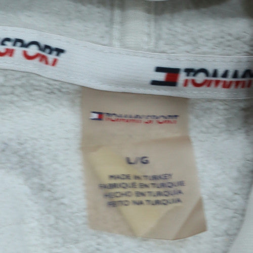 Mens UK Size L Tommy Sport White Pullover Hoodie