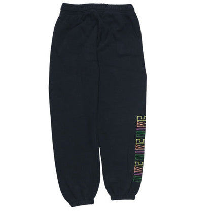 Nike Womens Black Fleece Sweatpants Small Logo Comfort Fit
