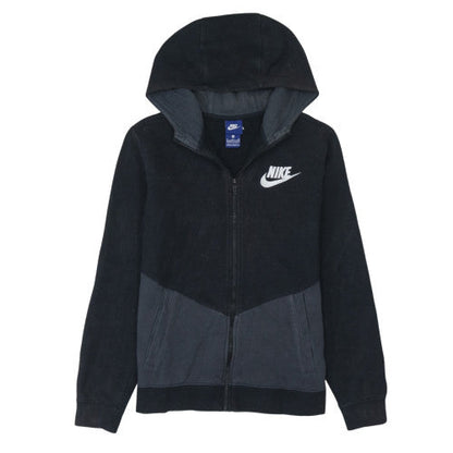Nike Boys Black Full Zip Fleece Hoodie XL 13-15 Years Casual Sportswear