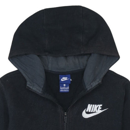 Nike Boys Black Full Zip Fleece Hoodie XL 13-15 Years Casual Sportswear