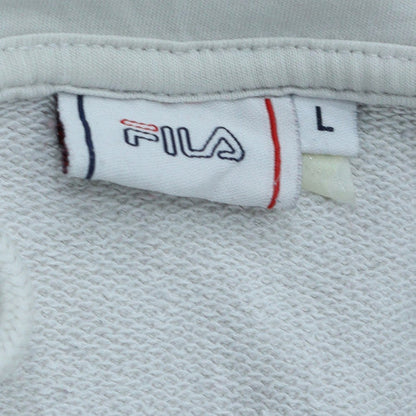 Mens UK Size L FILA White Pullover Hoodie