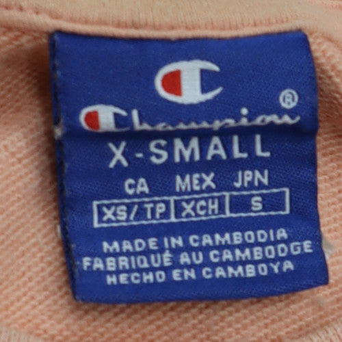Womens UK Size XS Champion Pink Pullover Sweatshirt