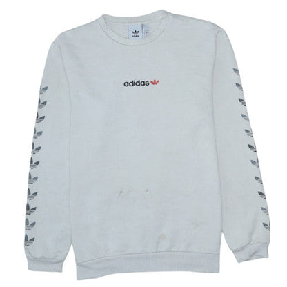 Mens UK Size L adidas White Pullover Sweatshirt